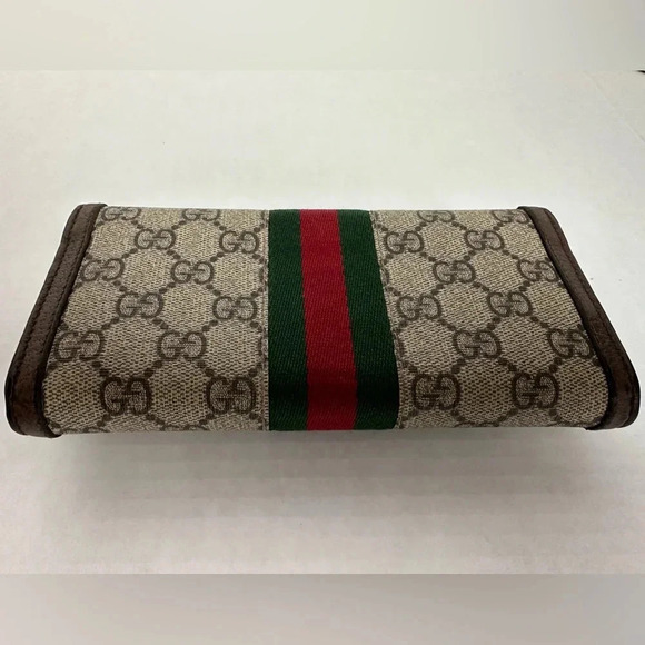 Authentic Gucci GG Supreme Monogram Web Ophidia
Continental w/ COA - Picture 11 of 14